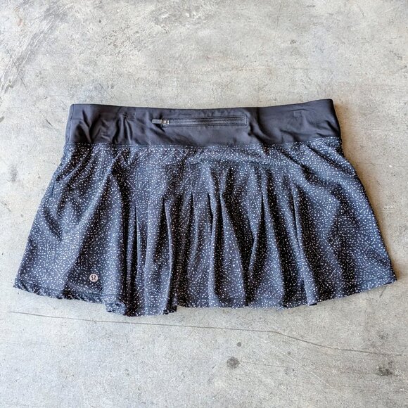 Lululemon Circuit Breaker Skirt Splatter White Black Swift Ultra size 12 - Picture 10 of 10
